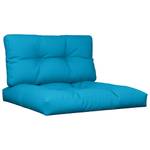 Coussin de palette (lot de 2) 3005164-4 Bleu - 80 x 80 cm