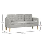 3-Sitzer-Sofa 839-033V00LG Grau - Textil - 62 x 82 x 167 cm