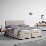 Boxspringbett FLORINDA Beige - Massivholz - Textil - 182 x 110 x 208 cm