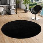 Hochflor Langflor Teppich Aloha Rund Schwarz - 150 x 150 cm