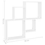 Étagère cube murale 3008075 Blanc - Bois manufacturé - 80 x 79 x 15 cm