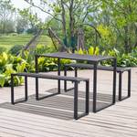 Outdoor Möbelset 84B-250 Schwarz - Metall - 55 x 70 x 110 cm