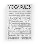 Yoga-Regeln 60x40 Leinwand
