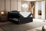 Boxspringbett VILA-1-Z Hochglanz Schwarz - Breite: 120 cm - H3