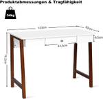 Schreibtisch mit Schublade Braun - Holzwerkstoff - 50 x 76 x 106 cm