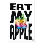 Leinwandbild Bunte Apple Typografie