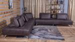 Modulsofa mit Hocker WIOLO Grau