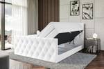 Boxspringbett AMAY KING Hochglanz Weiß - Breite: 160 cm