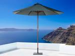 Parasol droit TOSCANA Gris foncé - Doré - Gris - Chêne foncé