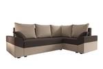 Ecksofa DENVI-PLUS Beige - Braun - Ecke davorstehend rechts