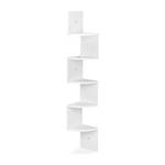 Étagère d’angle blanche à 5 plateformes Blanc - Bois manufacturé - 20 x 122 x 20 cm