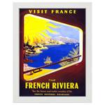 Bilderrahmen Poster French Riviera Weiß