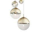 Kugel Pendelleuchte Glas Gold, 5-flammig Gold