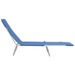 Lot de 2 chaises longues pliables Bleu - Métal - 182 x 25 x 56 cm