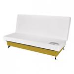 Clic clac 130x190cm matelas Bultex® 14cm Jaune - Métal - 193 x 101 x 95 cm