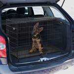 Faltbarer Hundekäfig mit Boden Schwarz - Metall - Kunststoff - 75 x 54 x 44 cm