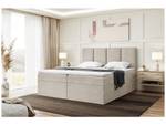 Boxspringbett Kylian Beige - Holzwerkstoff - Textil - 180 x 115 x 214 cm