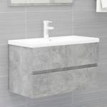 Meuble lavabo avec bassin 3007833-3 Gris minéral - Largeur : 80 cm