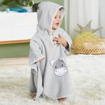 Kinder-Poncho mit Kapuze 451096 Grau - Textil - 50 x 1 x 70 cm