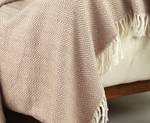 Kuscheldecke Pique Beige - Naturfaser - 200 x 1 x 150 cm