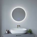 LED Rund Badspiegel mit Beleuchtung Silber - Glas - 60 x 60 x 4 cm