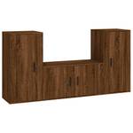 TV-Schrank 3er Set D213 Eiche Schwarzbraun Dekor