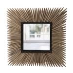 Miroir mural bois 65x65 cm - KALEO Marron - En partie en bois massif - 65 x 65 x 5 cm