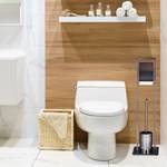 Stand WC Garnitur Bronze Braun - Glas - Metall - Kunststoff - 19 x 72 x 19 cm