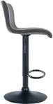 Tabouret de bar Hover Gris lava - Noir