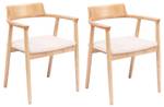 Esszimmerstühle (2er Set) CORDOBA Weiß - Massivholz - 59 x 77 x 57 cm