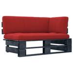 Paletten Ecksofa 3016504-5 Schwarz - Rot