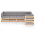 Garten-Lounge-Set (5-teilig) 3009929-2 Grau - Holz