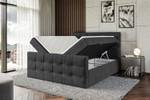 Boxspringbett SOLARIO Schwarz - Breite: 140 cm - H3