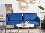 3-Sitzer Sofa MAURA Blau - Gold - Marineblau