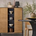 Sideboard HFSB04-SCH Schwarz - Holzwerkstoff - Metall - 92 x 119 x 40 cm