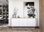 Sideboard APOLLO Loft Eiche Wotan Dekor - Weiß