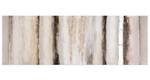Acrylbild handgemalt Vanilla Sky Beige - Braun - Massivholz - Textil - 150 x 50 x 4 cm
