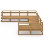 Garten-Lounge-Set (8-teilig) 3009716-1 Braun - Massivholz - Holzart/Dekor - 70 x 67 x 70 cm