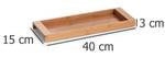 Bambustablett für Badezimmer Beige - Bambus - 15 x 3 x 40 cm
