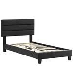 Lit simple HUDSON 90x190 cm Noir