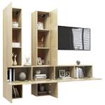 TV-Schrank 6er Set D690 Braun - Holzwerkstoff - 30 x 30 x 31 cm