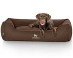 Hundebett Crispino mit Handwebcharakter Braun - 85 x 120 cm