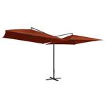 Parasol double 3001709 Brun rouge