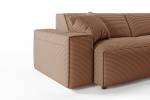 Sofa RANI Ecksofa Cord Braun - Ecke davorstehend rechts