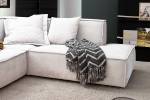 Ecksofa SAMU Stoff KAWOLA Sofa SAMU Ecksofa Stoff beige Recamiere links - Beige - Ecke davorstehend links