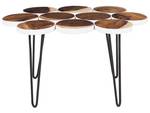 Table d'appoint TIJUANA Noir - Marron - Blanc - Bois massif - 79 x 40 x 55 cm