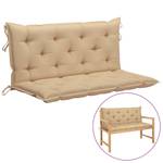 Coussin de banc de jardin Beige - Profondeur : 120 cm