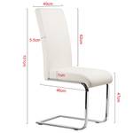 Esszimmerstühle mit Rückenlehne 2er Set Weiß