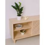 Sideboard Altea mit 3 Türen Massivholz - Holzart/Dekor - 180 x 65 x 35 cm