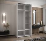 Armoire Lux 1 Noir - Doré - Blanc - Largeur : 100 cm